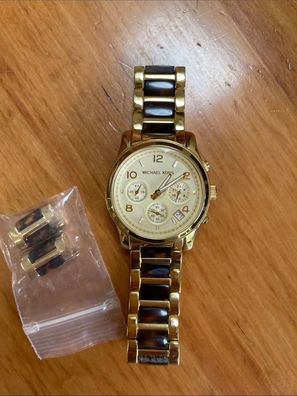 Michael Kors Gold-Tone Women's Chronograph Watch with Cream Dial